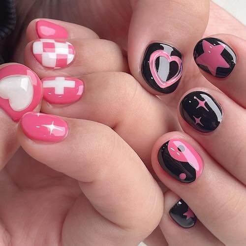 simple Korean nail designs