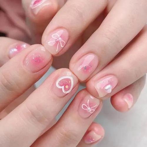 simple Korean nail designs