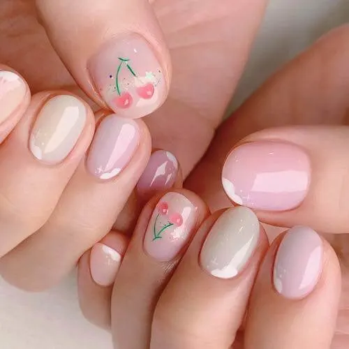 simple Korean nail designs