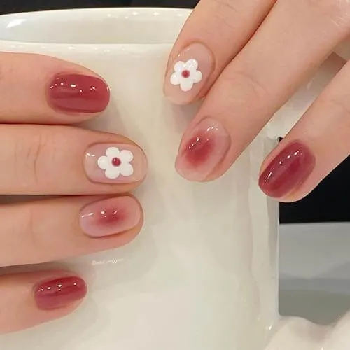 simple Korean nail designs