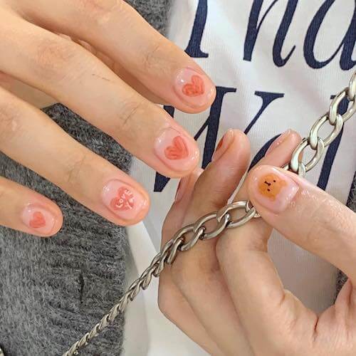 simple Korean nail designs