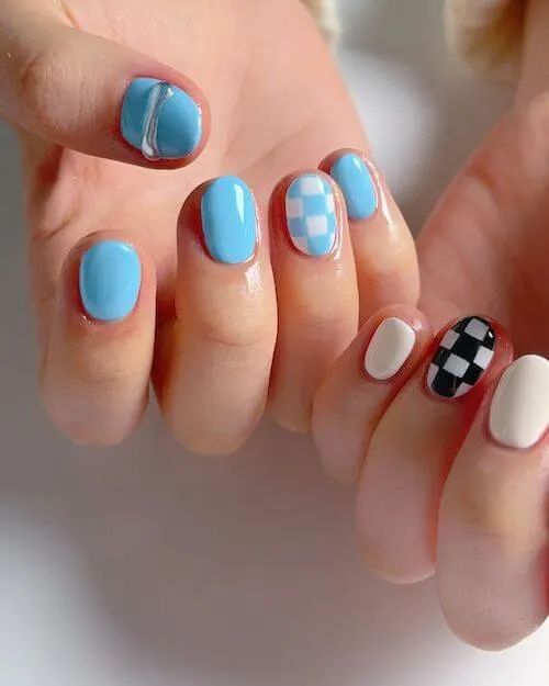 simple Korean nail designs