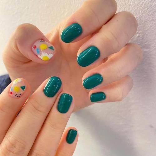 Korean Accent Nail Art Design