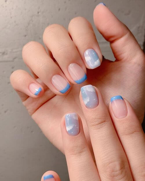 simple Korean nail designs