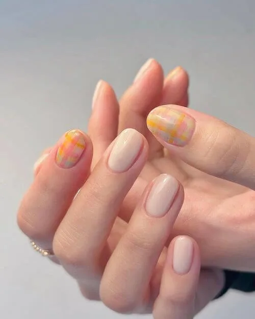 simple Korean nail designs
