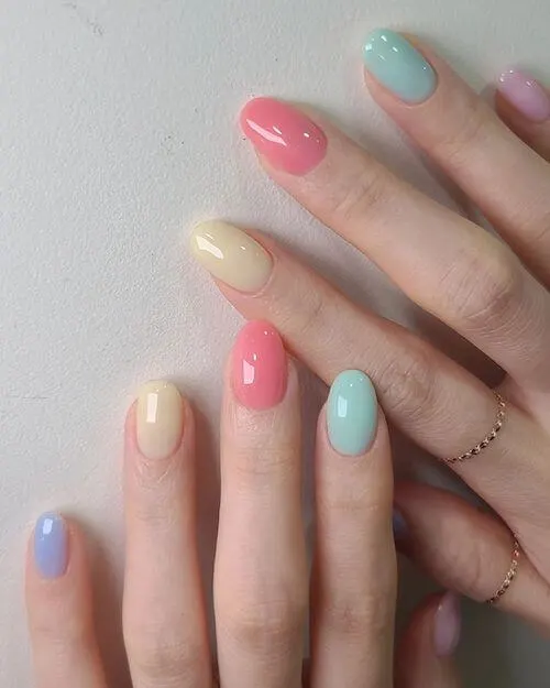 simple Korean nail designs