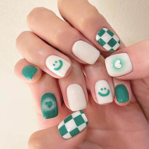 simple Korean nail designs