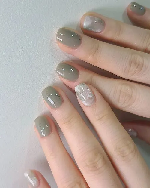 simple Korean nail designs