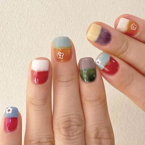 simple Korean nail designs