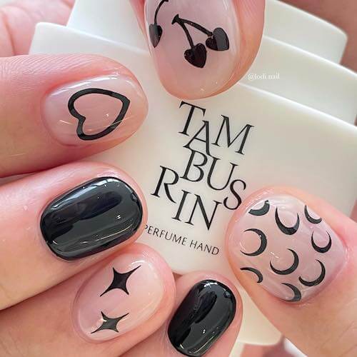 simple Korean nail designs