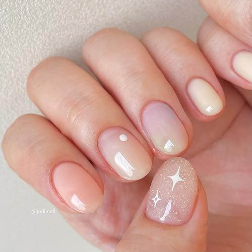 simple Korean nail designs