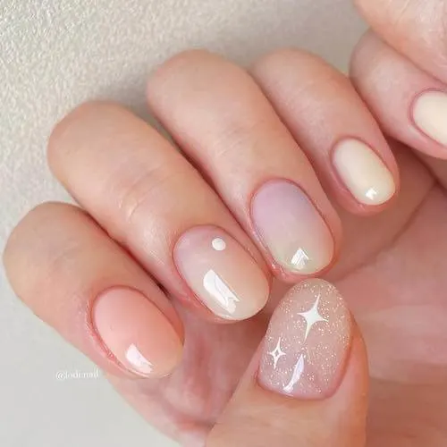 simple Korean nail designs