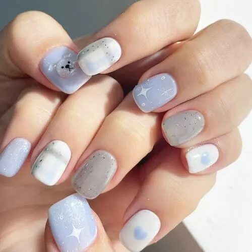 simple Korean nail designs