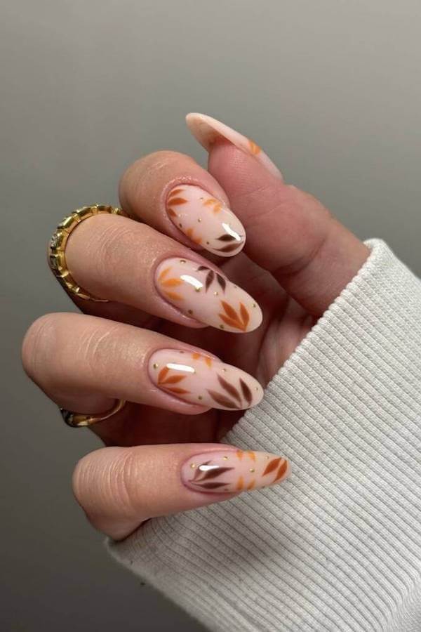 Autumn Leaf Nail Art
