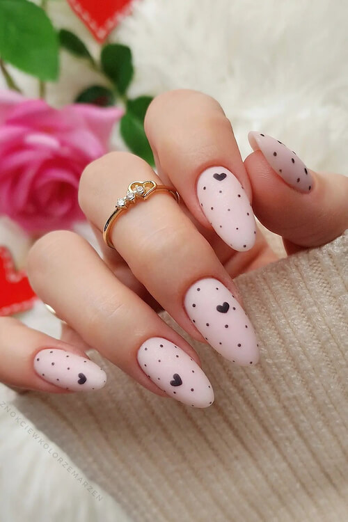 simple Valentines day nails