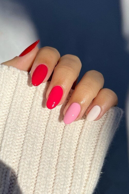 simple Valentines day nails