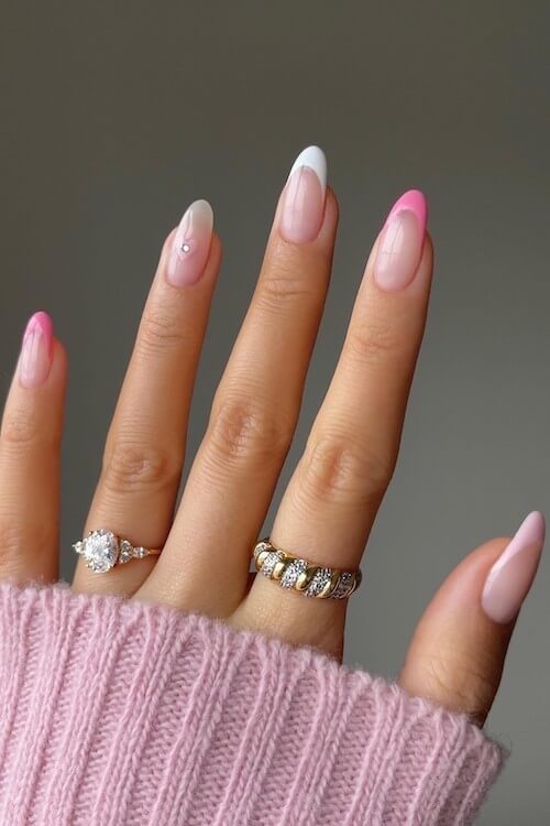 simple Valentines day nails