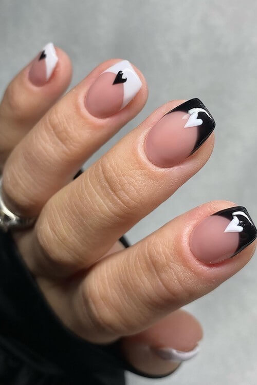 simple Valentines day nails