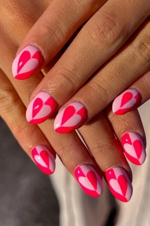simple Valentines day nails