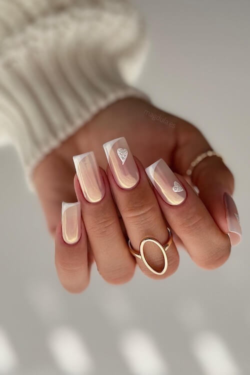 simple Valentines day nails