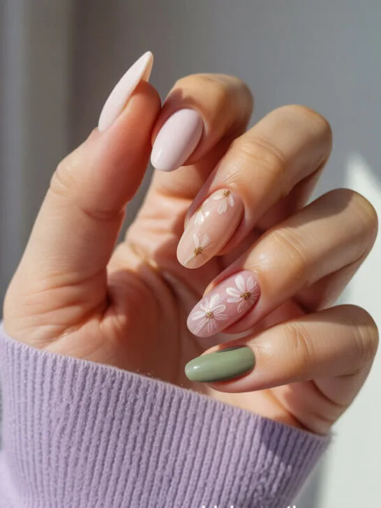 21 Stunning Simple Floral Nails Designs to Try This Season