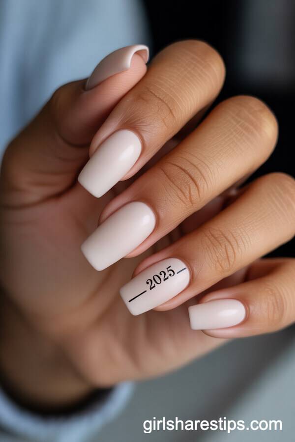 Matte Nude Coffin Nails with 2025 Detail