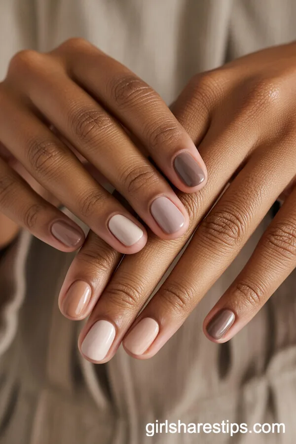 Multi-Tone Neutral Nails