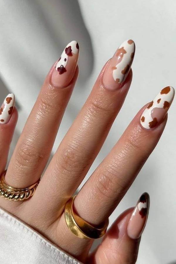 Classic Cow Print Nails