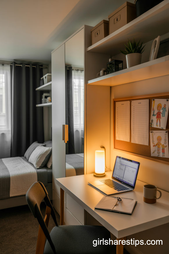 Small Bedroom And Home Office Combo For Single Moms