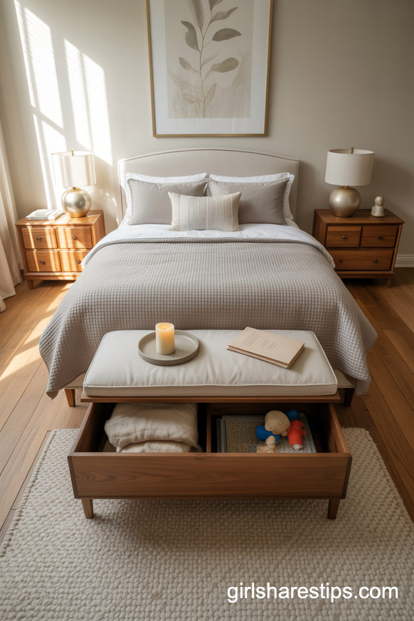 Smart Storage Bench At The Foot Of The Bed