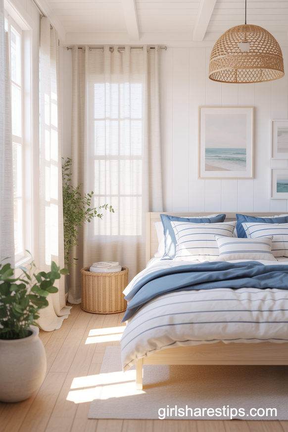 Airy Coastal Bedroom Escape For Single Moms