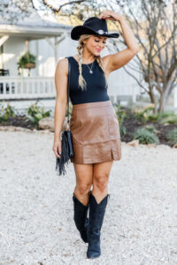 The Best Jean Skirt Outfits With Cowboy Boots For Any Age - rpzrrps