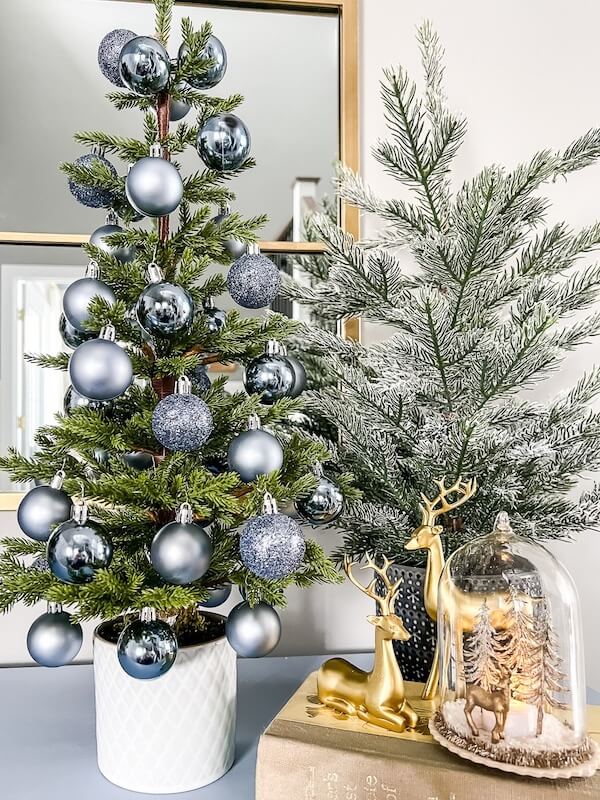 Small Silver Ornament Christmas Tree