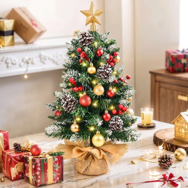 Festive Tabletop Christmas Tree