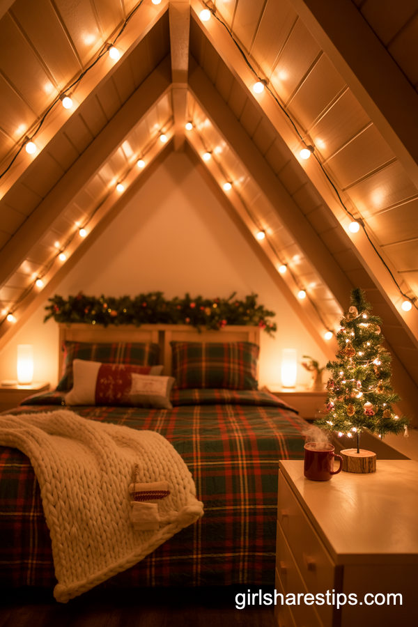 Attic Bedroom Christmas Nook Under The Eaves