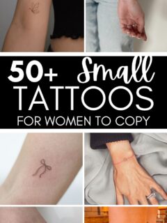 small tattoos female collage