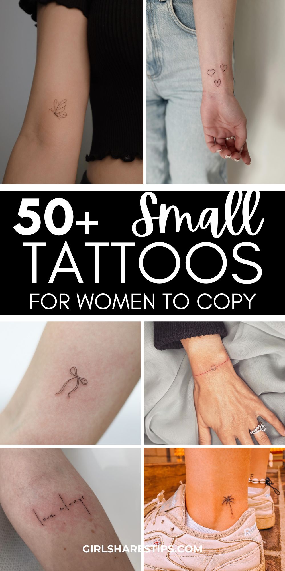 small tattoos female collage