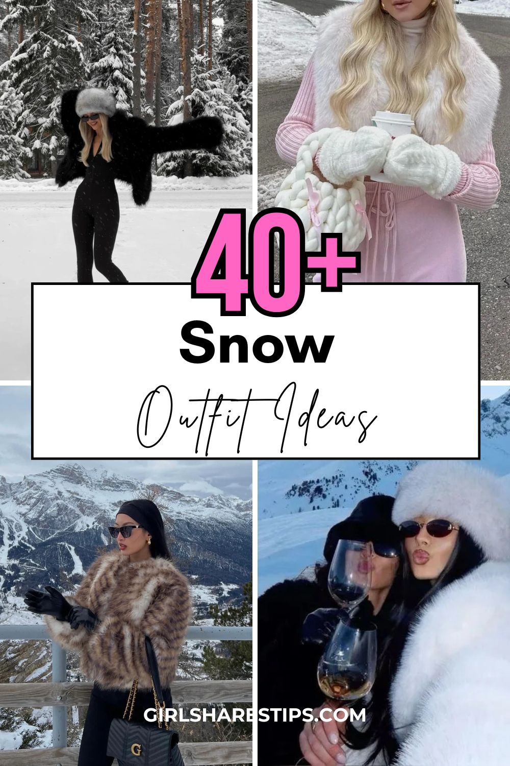 snow outfit ideas collage