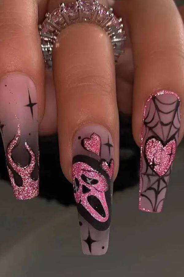 spooky Halloween nails