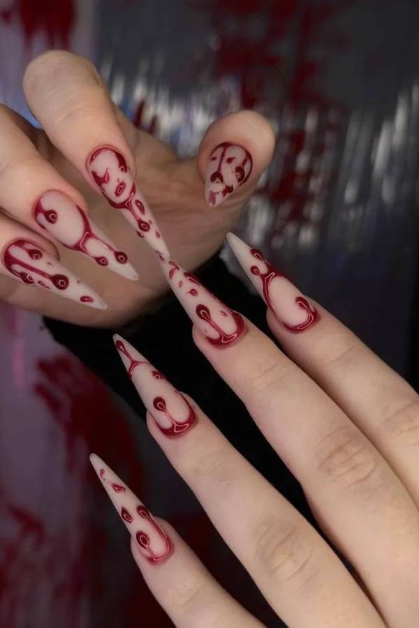 spooky Halloween nails