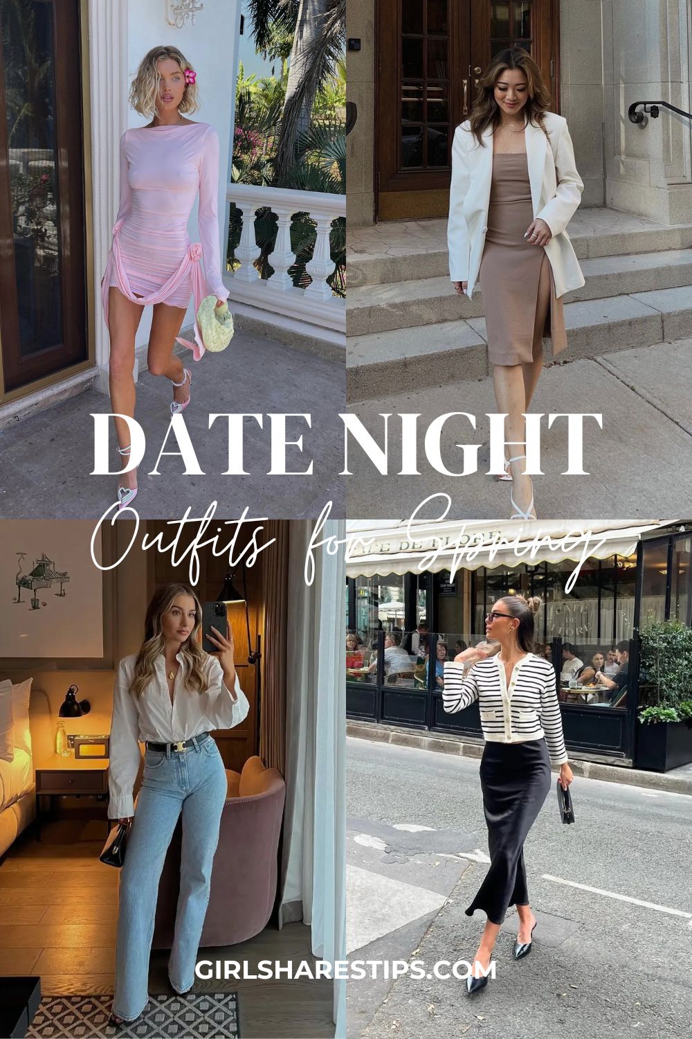 spring date night outfits collage