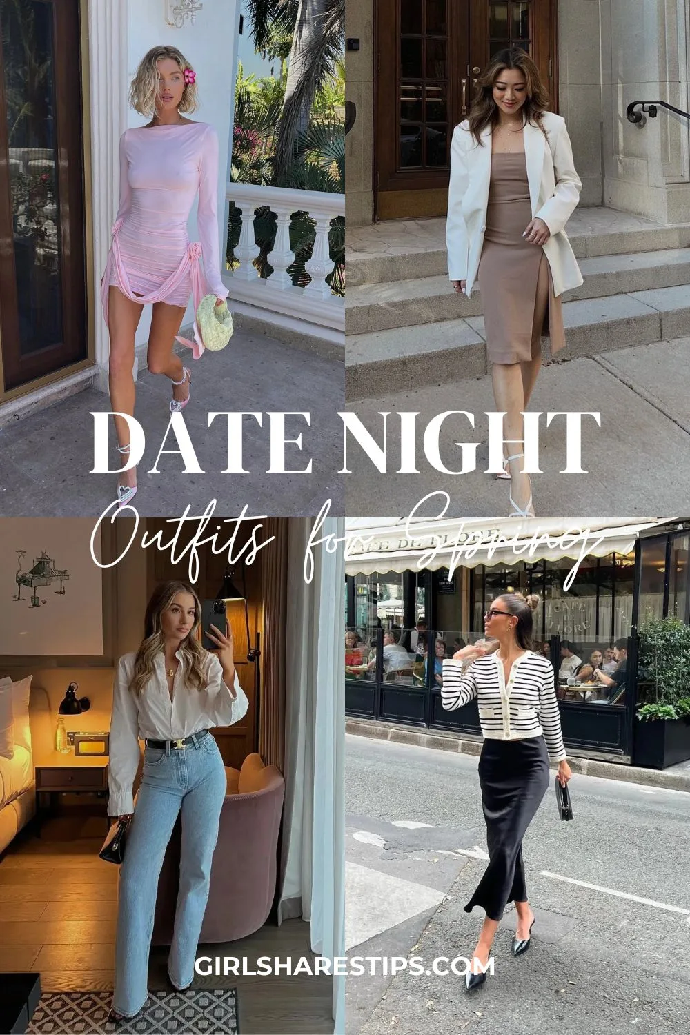 spring date night outfits collage