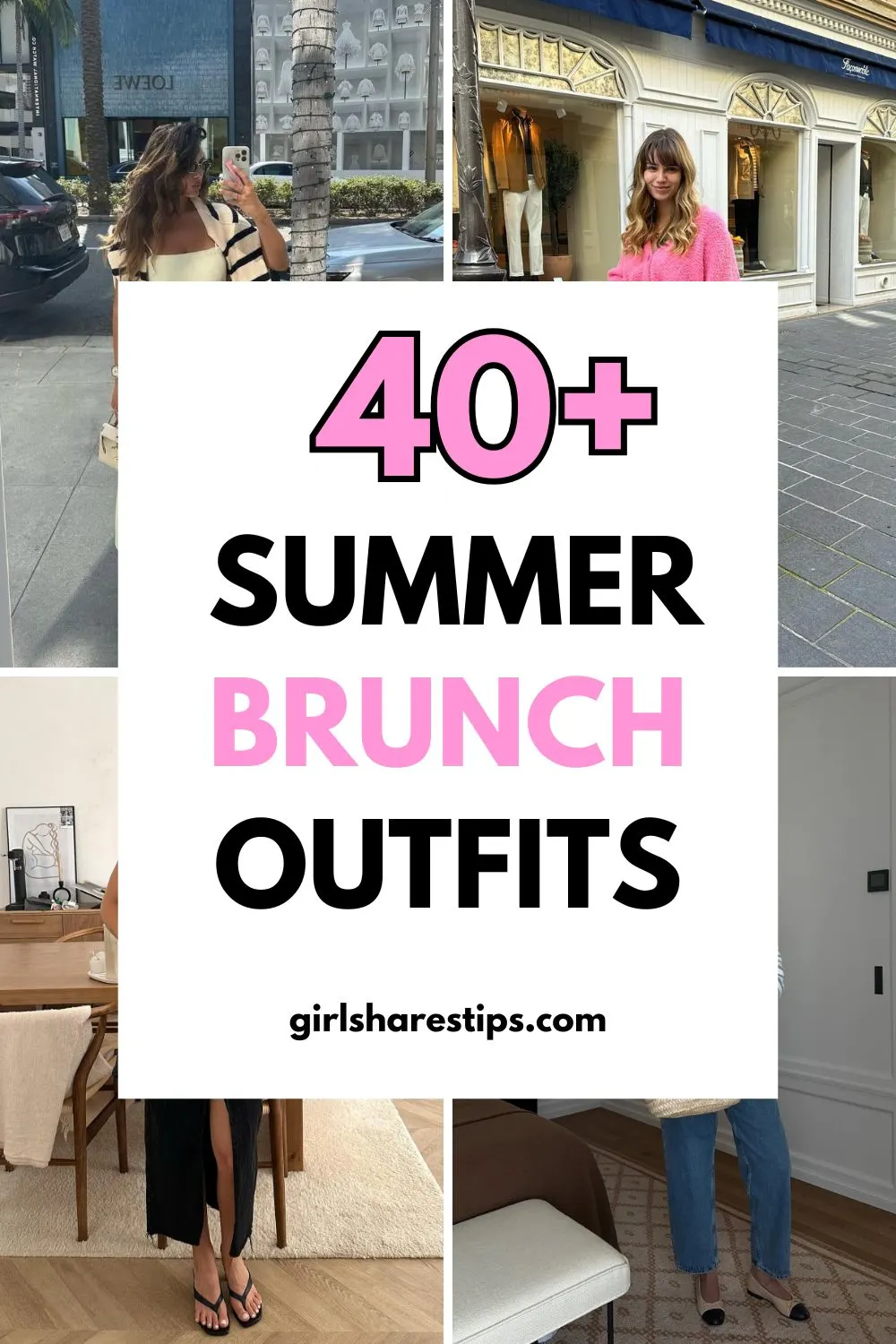 spring summer brunch outfits collage
