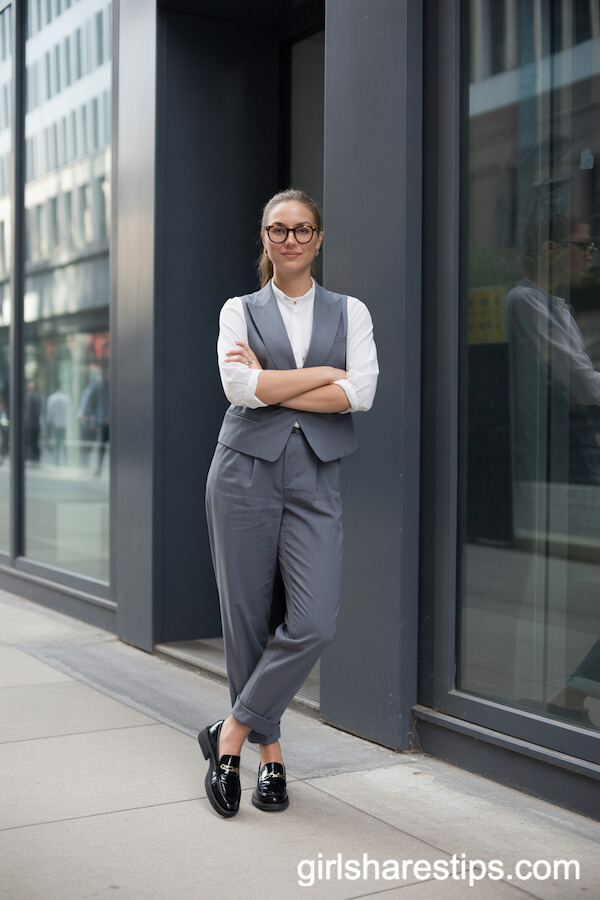 Tailored Vest and Trousers Ensemble for Confident Startup Style