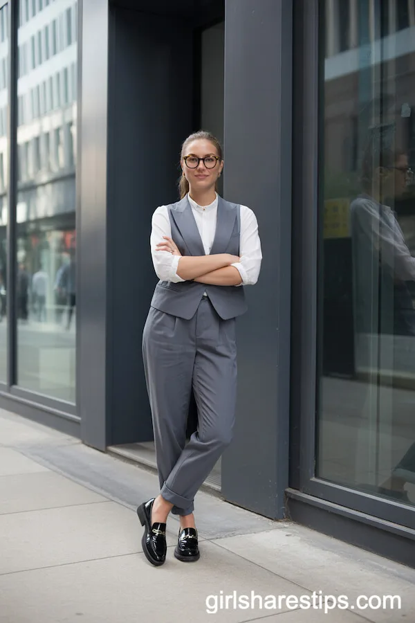 Tailored Vest and Trousers Ensemble for Confident Startup Style
