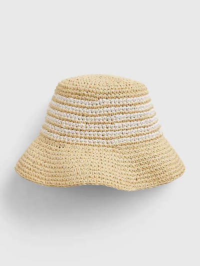 straw bucket hat for women gap