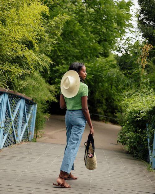 straw hat outfits