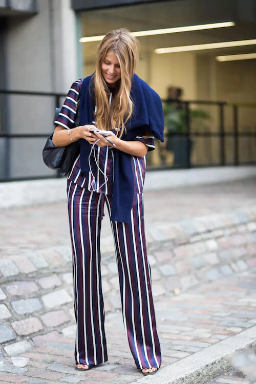 striped pants outfits