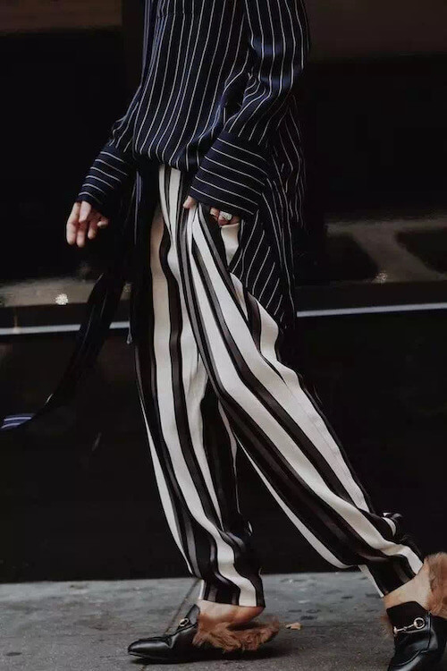 striped pants outfits