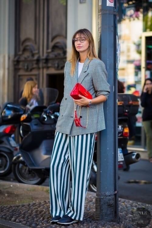 striped pants outfits